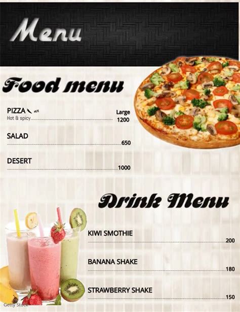 Copy Of Menu Postermywall