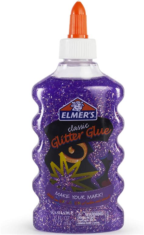 Elmer S Liquid Glitter Glue Great For Making Slime Washable Assorted Colors 6