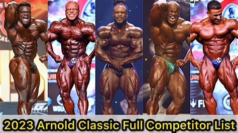 2023 Arnold Classic FULL Competitors List YouTube