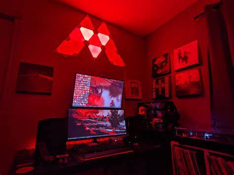 My Very Red Gamer Setup : r/battlestations