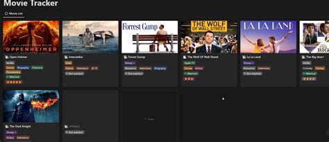 Notion Movie Tracker Template