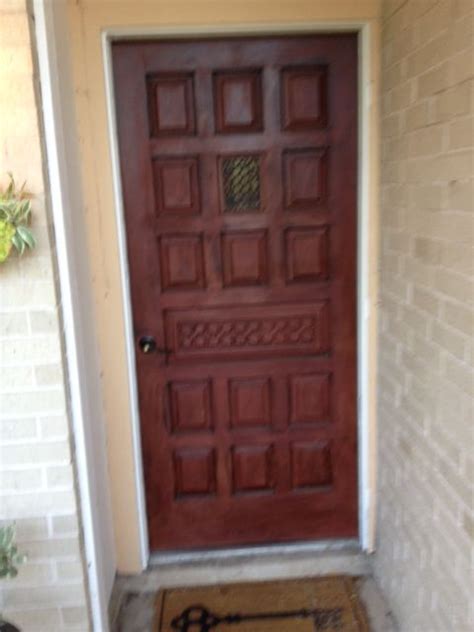 Annie Sloan Primer Red Paint With Dark Wax On Our Front Door Turned