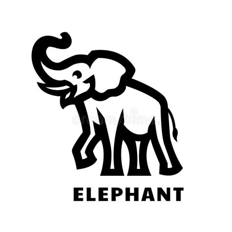 Elephant logo, symbol. stock illustration. Illustration of trunk ...