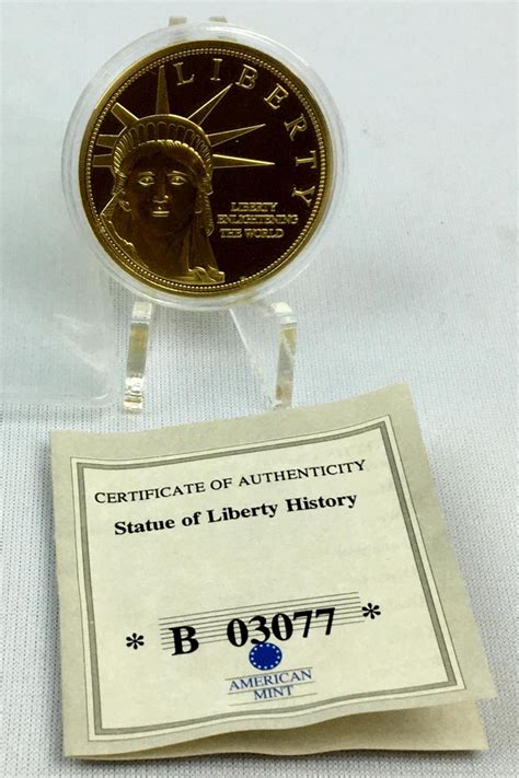 Lot 2010 American Mint Statue Of Liberty 1886 Dedication