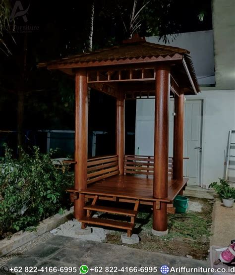 Jual Gazebo Mini Kayu Kelapa Jepara Terbaru Arif Furniture Jepara