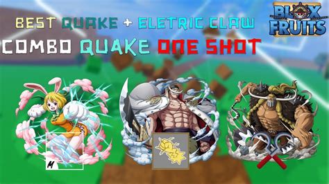 Quake Eletric Clawbounty Hunting Combo One Shot I Blox Fruit I