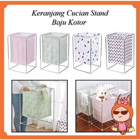 Jual Reseller Welcome H5471 Keranjang Cucian Stand Baju Kotor