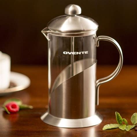 Ovente French Coffee Press Ounce Espresso Maker And Tea Infuser With