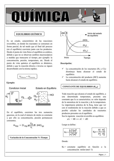 Clase De Equilibrio Químico Pdf