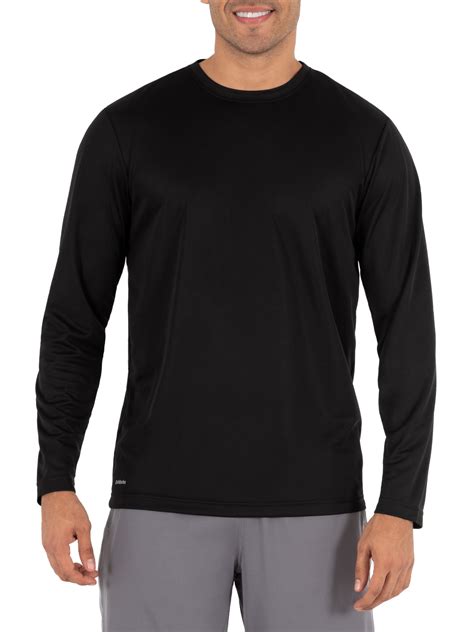 Athletic Works Mens And Big Mens Active Quick Dry Core Performance Long Sleeve T Shirt Up To