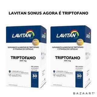 Kit Lavitan Sonus Triptofano C Psulas Suplemento Alimentar De