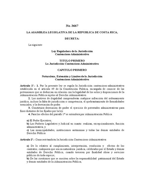 3667 Ley Reguladora De La Jurisdiccion Contencioso Administrativo Pdf Sentencia Ley Ley