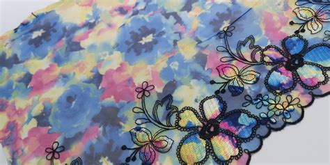 Bra Lingerie Making Non Stretch Lace Kit Night Garden Cm Wide MagsDesign Bra Making Supplies