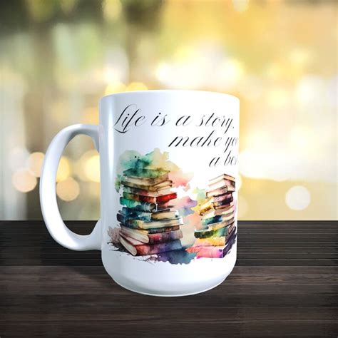 Custom Design Coffee Mug Book Lovers Mug Local Arizona Etsy Shop Etsy