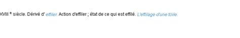 Effilage : La définition