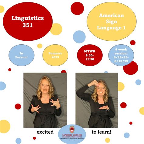 American Sign Language Asl Language Sciences Uwmadison