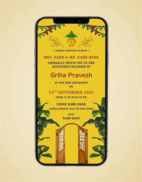 Griha Pravesh Puja Easy Design Tips For Making Invitation Cards Porn