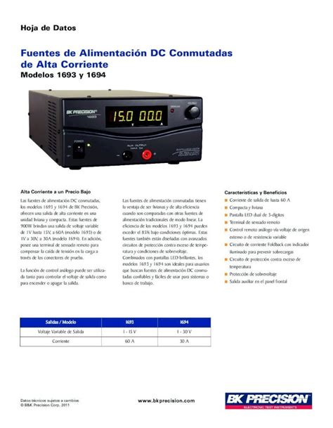 PDF Fuentes de Alimentación DC Conmutadas de Alta Corriente PDF