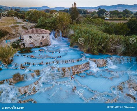 Toscane Italy, Natural Spa with Waterfalls and Hot Springs at Saturnia ...