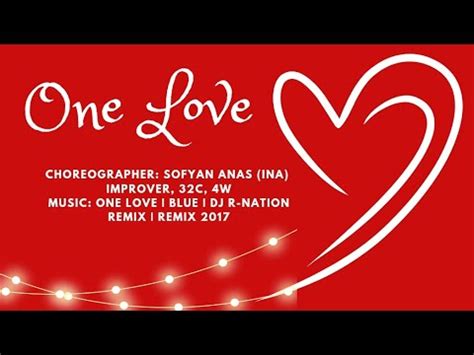 One Love Line Dance Choreo Sofyan Anas Ina Youtube