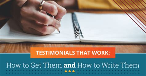 Testimonials That Work How To Get Them And How To Write Them