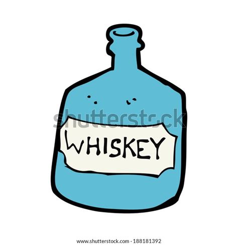 Cartoon Old Whiskey Bottle Stock Illustration 188181392 Shutterstock