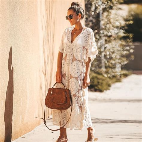 Mesh Embroidered Sexy Beach Sunscreen Robes Bikini Blouse NHXW130721