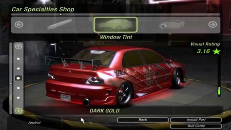 Need For Speed Underground 2 Mitsubishi Lancer EVO Tuning Drift Style