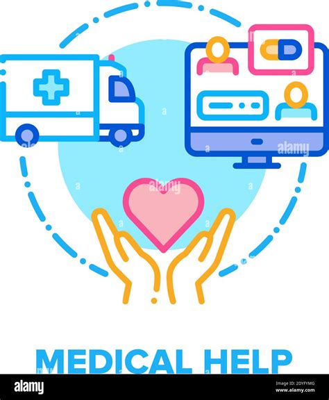 Medical Help Vector Concept Color Illustration Stock Vector Image And Art Alamy