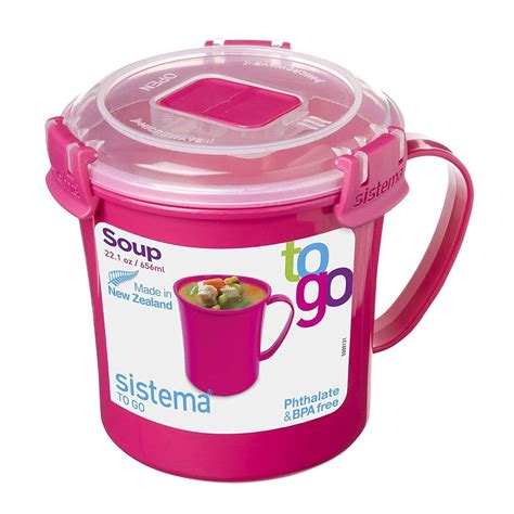 Sistema To Go Microwave Soup Mug Ml Assorted Colours Buysbest