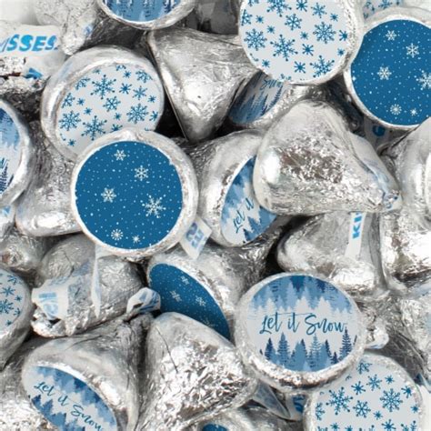 Hershey's Kisses Chocolate Bulk Christmas Candy - Let it Snow, 400 Pcs ...