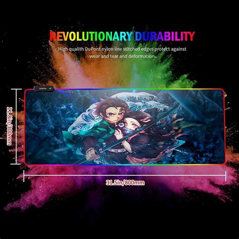 Demon Slayer Rgb Gaming Mouse Pad 80x 30 Cm