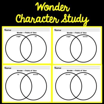 Wonder Comparing Characters Point Of View Graphic Organizers Tpt