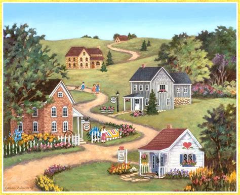 Colleen Eubanks Landscape Art Painting Folk Art Painting Country Art