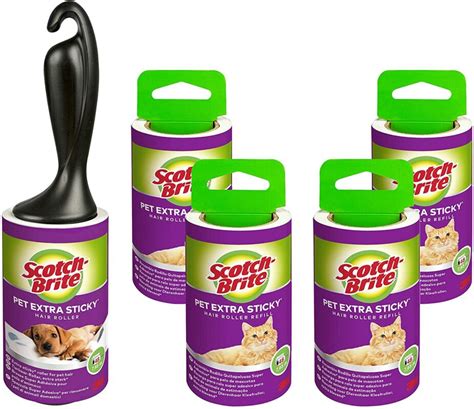 Scotch Brite Rouleau super adhésive pour poils danimaux 48 feuilles