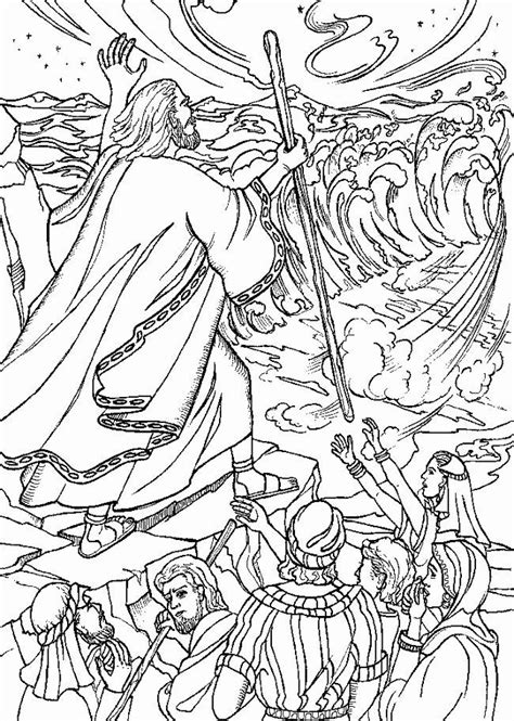 Moses And The Red Sea Coloring Page