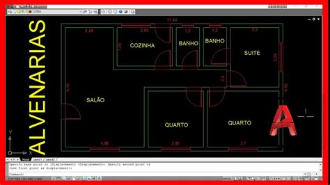 Como Criar Uma Planta Baixa No AutoCAD ALVENARIAS 1 YouTube