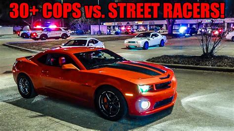 Entire Police Force Shuts Down Wild Car Meet For Burnouts 30 Cops Vs Street Racers Youtube