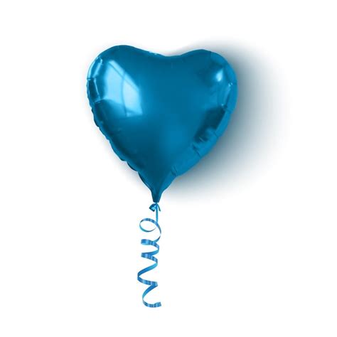 Premium Vector Vector Blue Balloon In Form Of Heart On White