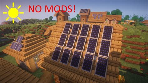 Solar Panel In Minecraft Vanilla Renewable Energy Village No Mods