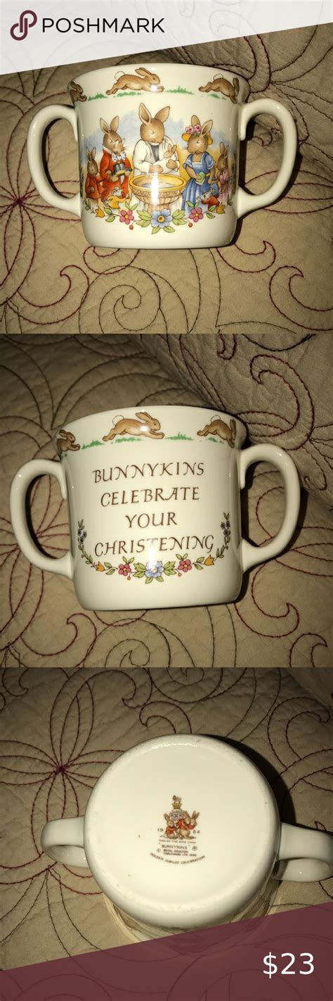 Royal Doulton Bunnykins Bone China Mug Double Handled Christening