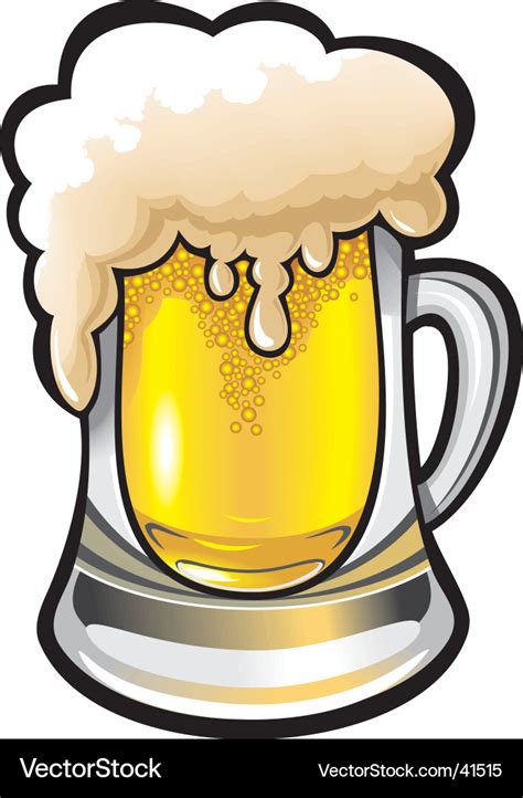 Glass Of Beer Royalty Free Vector Image VectorStock