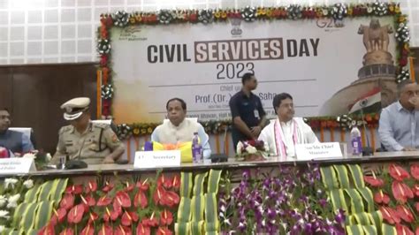 Tripura Cm Manik Saha Attends ‘civil Services Day Programme In Agartala News Times Of India