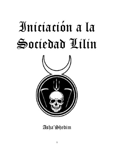 Introducción A La Sociedad Lilin Asha Shedim Pdf Rituales Víspera