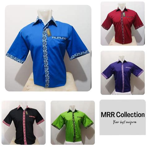 Jual SHOPEE 33 Seragam Kerja Kombinasi Batik Seragam Kerja Baju