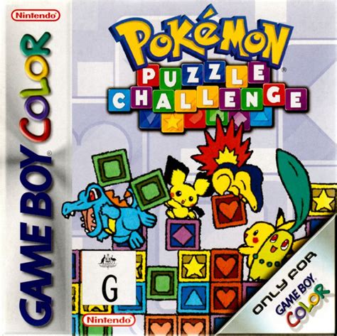 Pok Mon Puzzle Challenge Game Boy Color Box Cover Art Mobygames