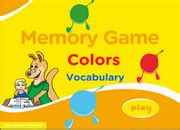 Colors Vocabulary ESL Memory Game