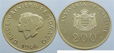 Monaco Francs Rainier Iii Gold Proof Ma Shops