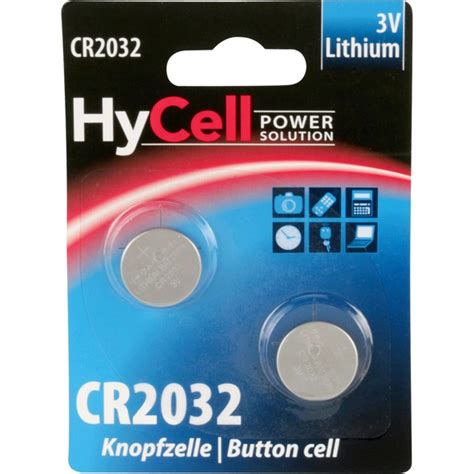 HyCell Lithium Knoopcel CR2032 3V 2er Batterij