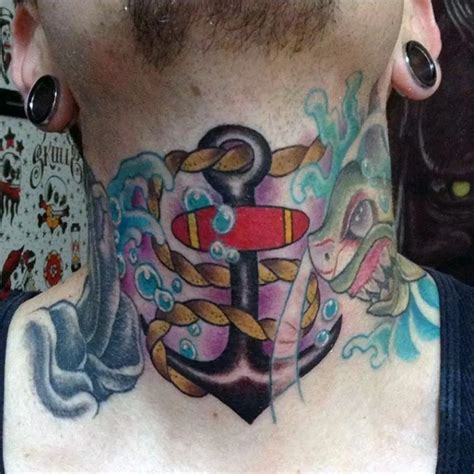 Lovely Anchor Neck Tattoos Tattoo Designs Tattoosbag